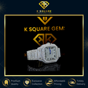 Nuevo Diseño de Reloj de Lujo con Caja Cuadrada de Aleación, Acero Inoxidable, Cuarzo Automático, Cristal de Zafiro, Resistente al Agua, con Diamantes Moissanite - Product Image 2