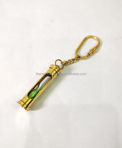 Handmade 1-Piece Nautical <b>Sand</b> <b>Timer</b> Key Ring Green <b>Sand</b> Shiny Polished Designer Key Chain - Product Image 4