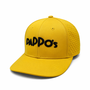 Logo de broderie 3D en polyester personnalisé OEM Casquettes de camionneur Trous découpés au laser en velours côtelé en tissu à la mode pour des vêtements de plein air décontractés - Product Image 1