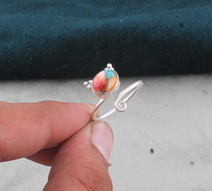 Wholesale Spiny Oyster Copper Amethyst 925 Sterling <b>Silver</b> Classic Party Cute Animal Cat <b>Adjustable</b> <b>Ring</b> Supplier - Product Image 2