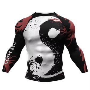 Camiseta de Compresión Transpirable Anti-UV de Secado Rápido para MMA, Rashguard para Entrenamiento de BJJ, Colores/Logotipos Personalizables, Precio Directo de Fábrica - Product Image 6