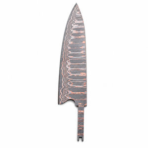 Cuchillo de Cocina DIY OEM Personalizado Hecho a Mano con Hoja de Acero de Damasco de Alto Contenido de Carbono y Cobre, Mango de Cobre de 8-9.9 Pulgadas - Product Image 5
