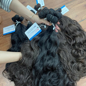 Cheveux vierges de qualité supérieure, cuticules alignées, ondulés, super double drawn, provenant d'un seul donneur, double trame, pointes pleines, prêts à être expédiés, couleur naturelle - Product Image 5