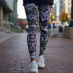 Leggings de compression par sublimation 2026 pour hommes, pantalon imprimé à taille élastique, streetwear d'été pour hommes, leggings par sublimation pour hommes - Product Image 3