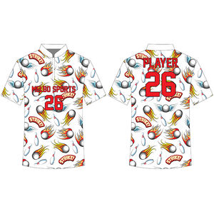 Custom <b>Bowling</b> Shirts Polo Jerseys Men Women Personalized Name 3D American Flag Sublimated <b>Bowling</b> Shirts - Product Image 5