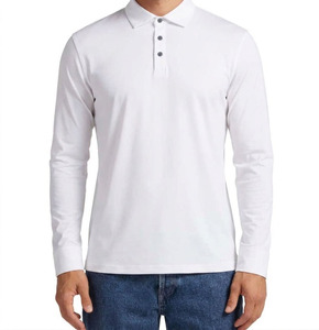 Camiseta Polo de Golf de Algodón para Hombre, de Manga Larga, con Diseño Personalizado de Alta Calidad y Tela Transpirable, para tu Propia Marca - Product Image 1