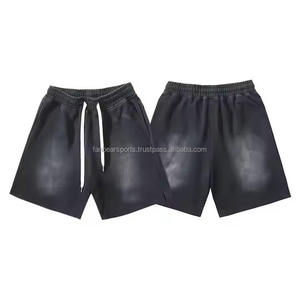 Pantalones Cortos de Verano para Hombre, con Logotipo Bordado Personalizado, de Alta Calidad, Estilo Vintage, 100% Algodón, Lavado Ácido - Product Image 1