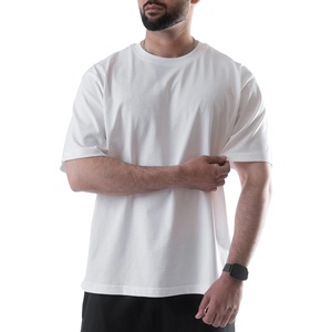 Camiseta Blanca para Hombre, 100% Algodón, Hombros Caídos, Corte Holgado, 250 g/m², Estilo Urbano, Corte Cuadrado - Product Image 2