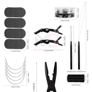 High Quality Customized MAGMA BEAUTY Stainless Steel Hair Extension Tools Kit <b>Small</b> Scissor <b>Plier</b> Loop Tool Clips Salon Use - Product Image 2