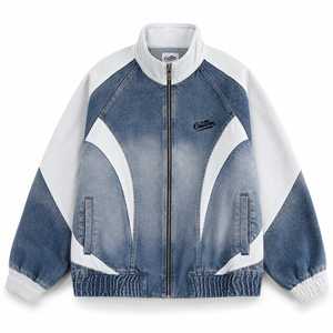 Custom Men's Varsity Jacket Plain Dyed Solid Casual Windproof Breathable Anti-Bacterial Heated Turn-down Collar <b>Covered</b> <b>Button</b> - Product Image 2