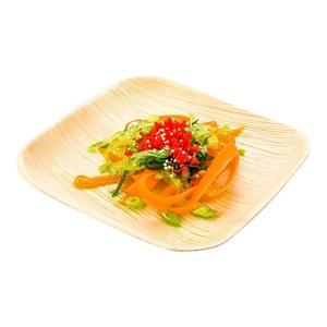 Assiettes carrées en feuilles de palmier Areca de 6 pouces, compostables, pour collations et desserts, lot de 100 pièces, présentation alimentaire - Product Image 1