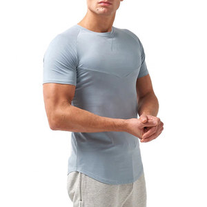 T-shirt de sport pour hommes en gros, personnalisé, pour fitness, entraînement, course à pied, vêtements de sport athlétiques, respirant, léger, séchage rapide, manches courtes - Product Image 1
