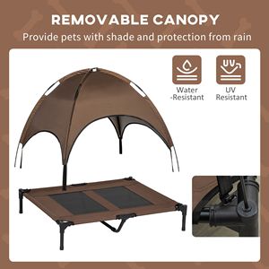 Cuccia Portatile da 36 Pollici per Piccoli Animali con Tettoia Parasole Anti-UV Rimovibile e Lavabile, Funzione Rinfrescante - Product Image 6