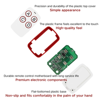Duplicateur de télécommande sans fil 4 boutons universel à code d'apprentissage automatique pour appareils électroménagers et portes de garage 50M+