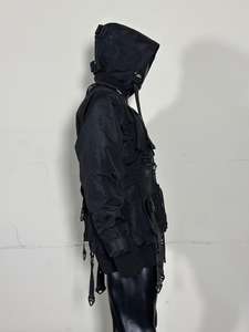 Veste tactique pour homme en toile vintage personnalisée |   Veste d'hiver coupe-vent et imperméable avec fermeture éclair et plusieurs poches |   OEM ODM Disponibles - Product Image 3