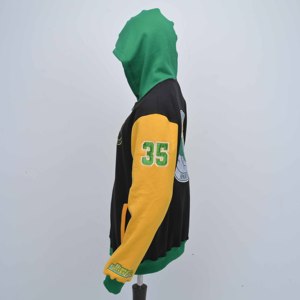Premium Custom Wholesale Cotton Fleece <b>Zip</b>-<b>Up</b> Hoodie for Men with Front Embroidery and Back Applique Casual Style - Product Image 3