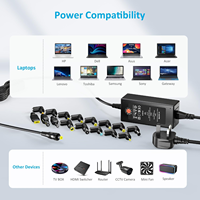 Chargeur universel pour ordinateur portable 65W, adaptateur secteur AC/DC avec 16 prises compatibles avec Lenovo, HP, Dell, Acer, Asus, Samsung, Toshiba