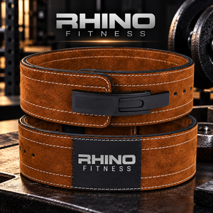 Ceinture de musculation en néoprène marron RHINO FITNESS, réglable, enveloppante, avec soutien lombaire et protection professionnelle pour adultes - Product Image 3
