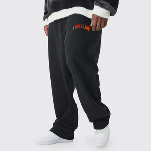Pantalon de survêtement pour homme de haute qualité avec logo personnalisé, coupe ample, jambe large, taille haute, style streetwear hip-hop - Product Image 4