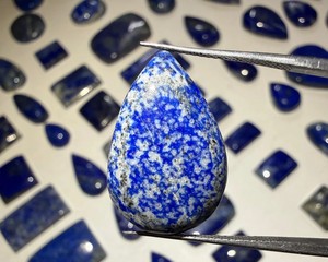 Lote de Cabujones de Lapislázuli Natural, Gemas Sueltas Pulimentadas y Lisas, Formas Surtidas, Azul Intenso, Piedra de Pirita Dorada, para Joyería - Product Image 6