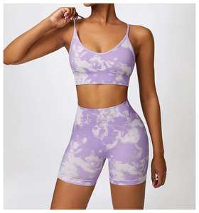High Quality Breathable Women's Sports Bra Set OEM Custom Service Stylish Comfortable Backless Crop Bra High Support Yoga Plus - Product Image 2