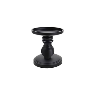 Support de bougie décoratif tendance pour la décoration de la maison, finition noire mate, en aluminium coulé, pilier de bougie fait main, personnalisé - Product Image 1