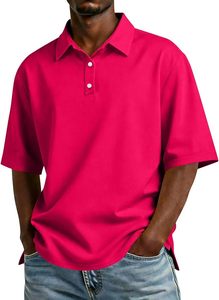 Polo pour homme, mode, manches courtes, mélange de coton, décontracté, business, golf, tennis, logo personnalisé et broderie - Product Image 3