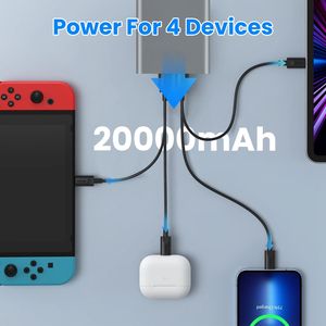 20000mah 65W <b>USB</b>-<b>C</b> PD Laptop Power Bank Fast Charging Portable <b>Type</b>-<b>C</b> Charger with <b>USB</b>-<b>C</b> <b>Cable</b> Compatible with IOS - Product Image 4