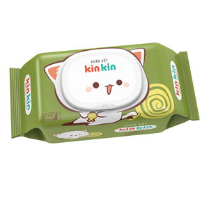 Lingettes humides écologiques Kinkin pour bébé, non tissées, antibactériennes, prévention des éruptions cutanées, à base de gluconate de chlorhexidine, paquet de 100 pièces - Product Image 1