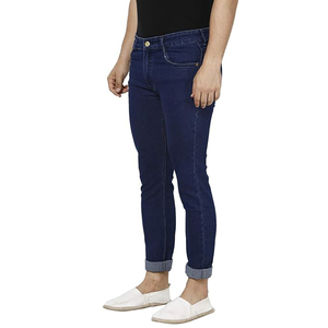 Pantalones Vaqueros de Mezclilla Azul Marino para Hombre, Corte Ajustado, Cómodos, de Algodón, Nuevos, Casuales, al por Mayor - Product Image 3