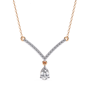 Elegante Collar con Colgante de Diamante Natural en Forma de Pera, Certificado por IGI, Oro Sólido, Joyería Fina de Lujo para Novias, Regalo Significativo - Product Image 4