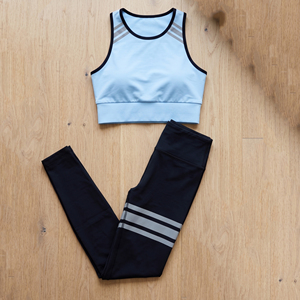 Conjunto de Dos Piezas de Yoga con Manga Larga y Leggings, Ropa Deportiva para Mujer, Top Corto y Leggings para Entrenamiento - Product Image 1