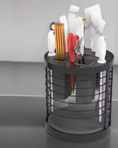 Estante de Almacenamiento Multifuncional de Aluminio para Cocina OEM/ODM, Soporte para Cuchillos de Encimera, Organizador de Palillos, Estante para Utensilios - Product Image 2