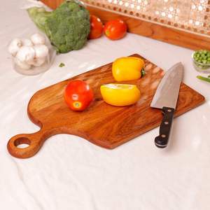 Planche à découper en bois avec couteau de cuisine, non toxique, facile à nettoyer, passe au lave-vaisselle - Product Image 2