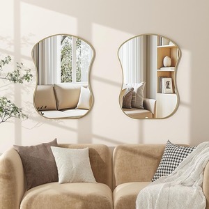 Miroir mural rond en métal Art Déco fait main encadré pour la maison, les mariages et les occasions de Diwali - Product Image 3