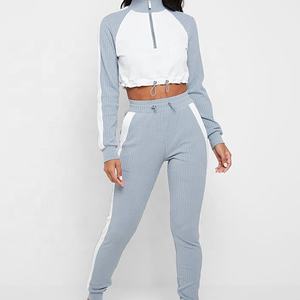 Survêtement pour femmes, marque privée, vêtements de salon, combinaison, vente en gros, manches longues, fermeture éclair, sweat à capuche, nouvelle collection - Product Image 1