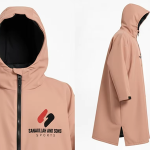 Custom <b>Men</b> Swim Parka <b>Jacket</b> <b>Long</b> Waterproof Winter Hooded Warm Team Sportswear Wholesale Supplier - Product Image 4