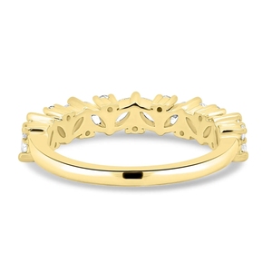 Marquise Cut Moissanite IGI Certified Engagement Wedding Band Hiphop Style 925 <b>Silver</b> Prong Setting Yellow Gold Plated Women - Product Image 6