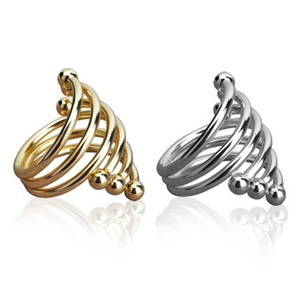 Porte-serviettes en spirale perlé, design à six perles, décoration de table décorative pour dîner, mariage, hôtel, banquet, vente en gros - Product Image 1