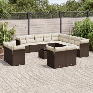 Conjunto de Sofás Marrones para Jardín, Muebles de Patio - Product Image 1