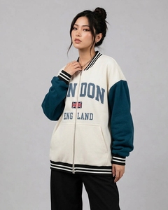 Chaqueta Varsity Personalizada de Moda para Mujer, Chaqueta Bomber de Béisbol con Botones a Presión, Estilo Universitario, Ropa Casual de Calle de Primera Calidad - Product Image 5