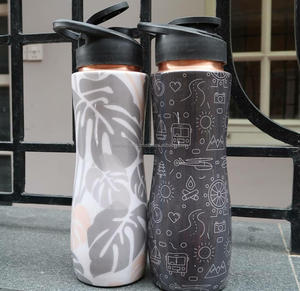 Logo personnalisable flacon d'eau en cuivre pur poignée améliorant le bien-être Fitness propriétés naturelles fabricant fourni Camping - Product Image 6