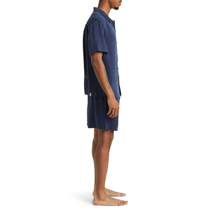 Premium <b>Men</b> Silk Sleepwear <b>Set</b> Short Sleeve <b>Pajamas</b> <b>Set</b> Solid Color Luxury Nightwear Breathable Home Suit <b>For</b> <b>Men</b> - Product Image 3