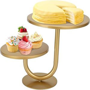 Soporte para Pastel de Cumpleaños, Soporte de 2 Niveles para Cupcakes, Soporte para Exhibición de Postres para Fiestas - Product Image 1