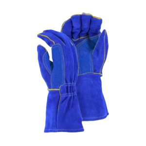 Gants de soudure en cuir de vachette renforcé, résistants à la chaleur et aux étincelles, pour la sécurité industrielle, la lutte contre les incendies, le barbecue et la manipulation de la viande. - Product Image 6