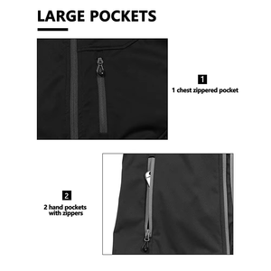 Waterproof Windproof Softshell Waistcoat <b>Men's</b> Winter <b>Thermal</b> Heated <b>Vest</b> with Pockets - Product Image 3