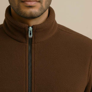 Top Trending Custom Design Canvas <b>Sherpa</b> Fleece <b>Jacket</b> With Stand Collar High Street Style Quick Dry & Breathable For <b>Men</b> - Product Image 5