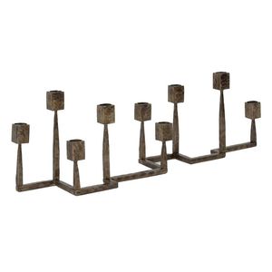 Candelabro Moderno de Metal Negro de 5 Brazos, Portavelas de Estilo Nórdico, Forjado a Mano, para Velas Cónicas, Centro de Mesa para Hogar y Bodas - Product Image 3
