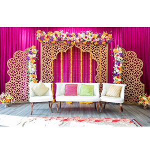 Paneles Decorativos Vibrantes para Escenarios Nocturnos con Diseño Mehndi, Paneles Decorativos Premium Cortados con Láser, Paneles Decorativos Jali, Calidad de Exportación USA - Product Image 1