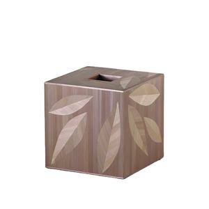 Couverture de tissu de couleur cuivre en métal bruni Boîte de rangement de serviettes rectangulaire élégante Porte-serviettes en métal Porte-boîte de mouchoirs pour le visage qui - Product Image 1